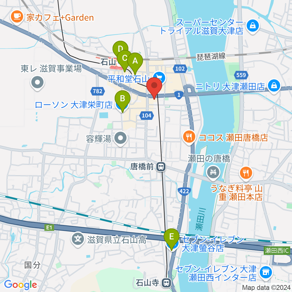 アンネの音楽教室周辺のコンビニエンスストア一覧地図