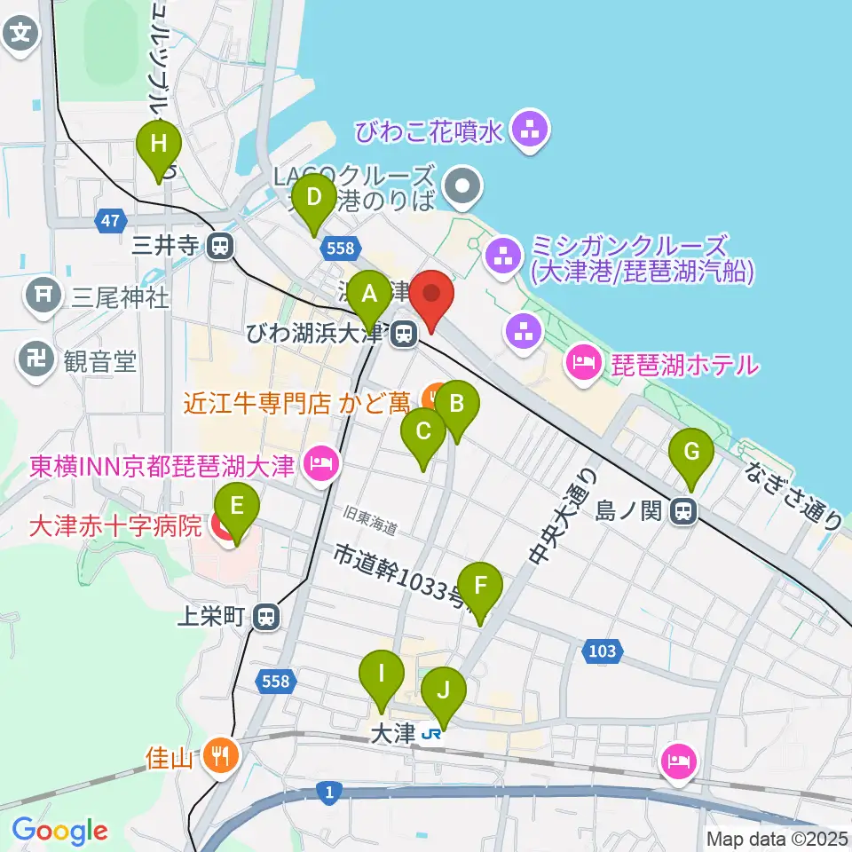 スカイプラザ浜大津周辺のコンビニエンスストア一覧地図