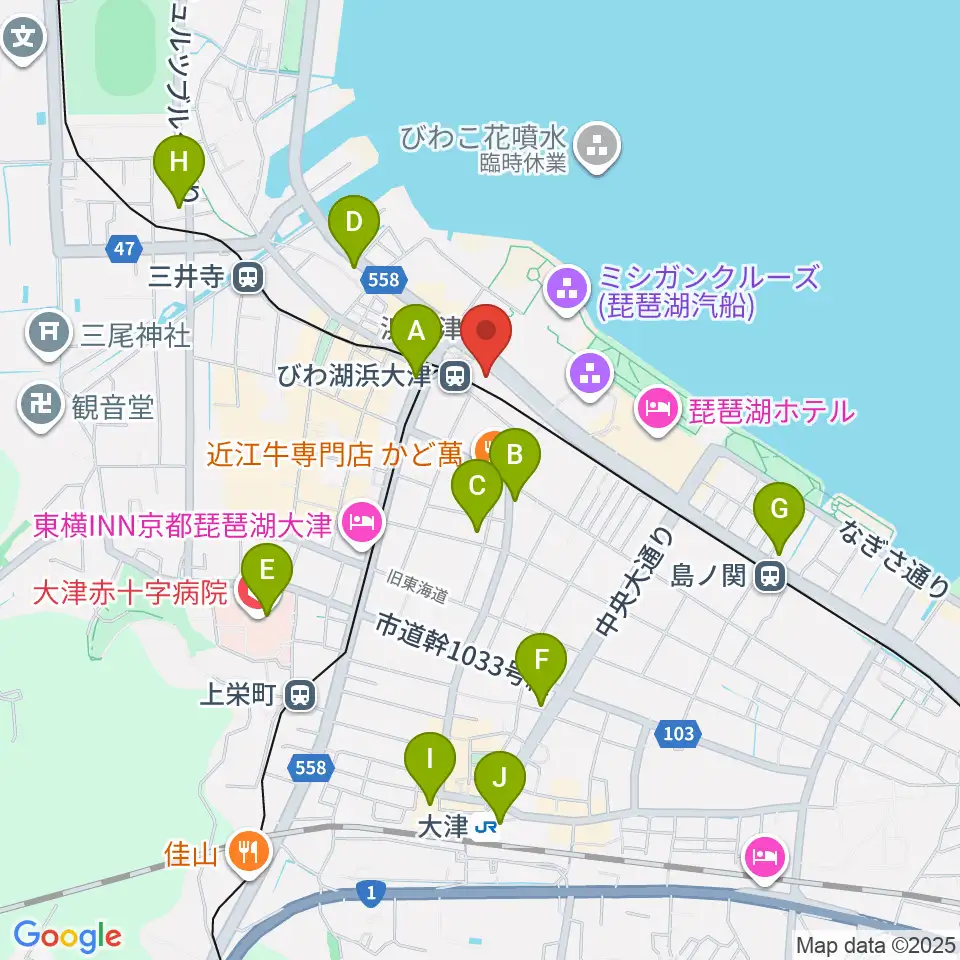 スカイプラザ浜大津周辺のコンビニエンスストア一覧地図