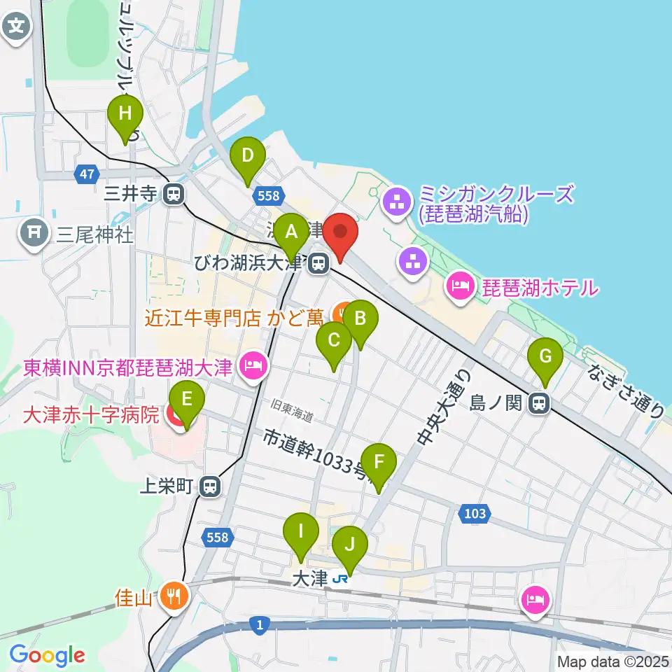 スカイプラザ浜大津周辺のコンビニエンスストア一覧地図