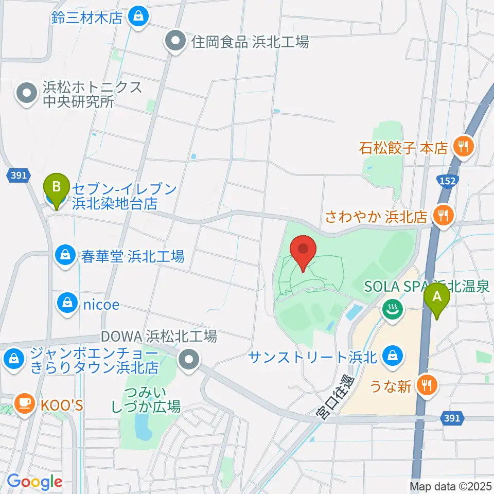 サーラグリーンアリーナ周辺のコンビニエンスストア一覧地図