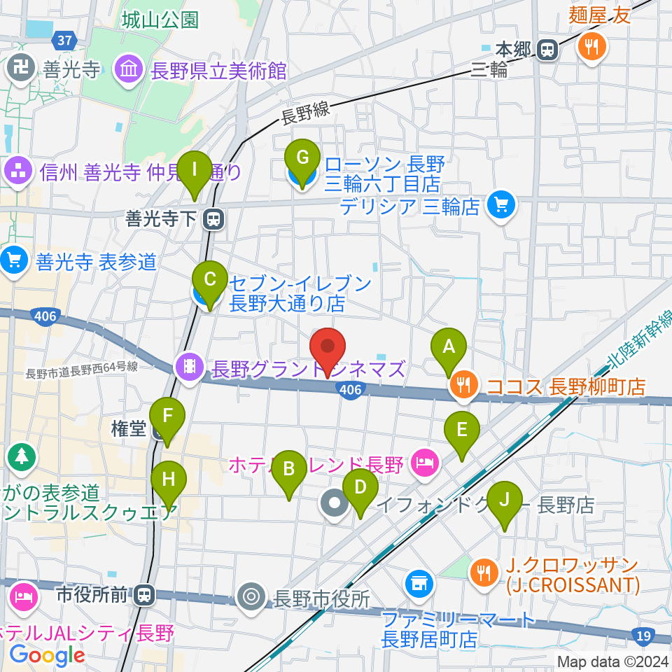 ウインナー楽器周辺のコンビニエンスストア一覧地図