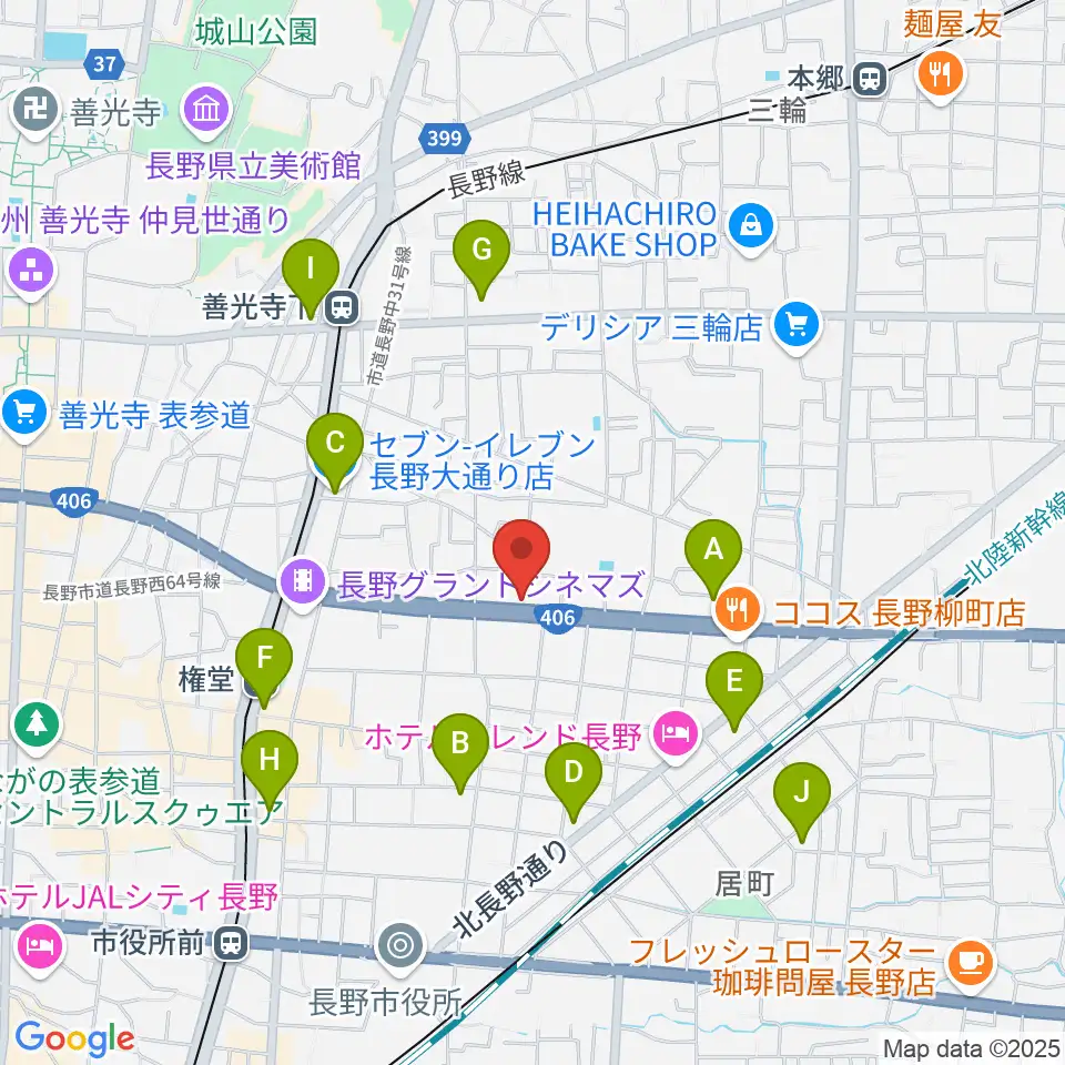ウインナー楽器周辺のコンビニエンスストア一覧地図