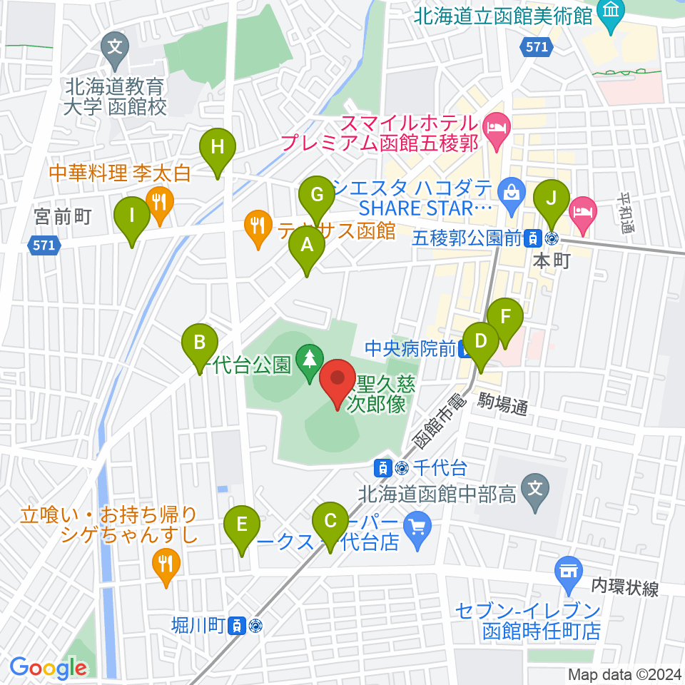 千代台公園野球場 オーシャンスタジアム周辺のコンビニエンスストア一覧地図