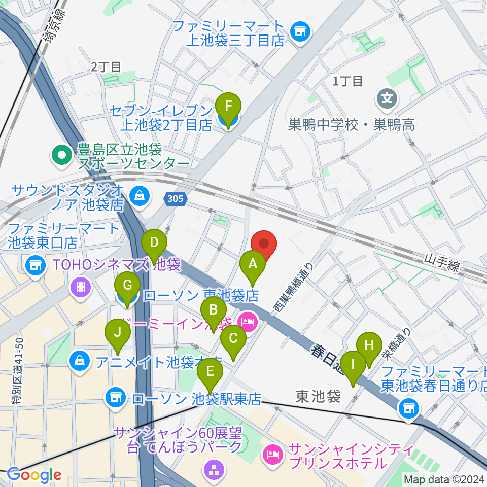 帝京平成大学冲永記念ホール周辺のコンビニエンスストア一覧地図