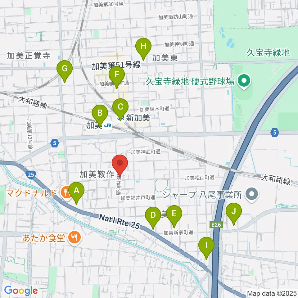 クレアミュージック平野周辺のコンビニエンスストア一覧地図