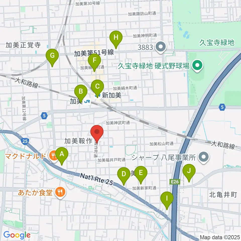 クレアミュージック平野周辺のコンビニエンスストア一覧地図