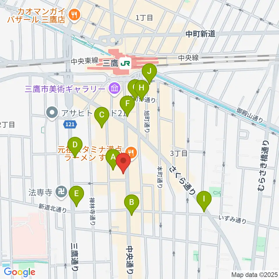 三鷹SCOOL周辺のコンビニエンスストア一覧地図