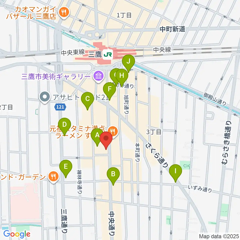 三鷹SCOOL周辺のコンビニエンスストア一覧地図
