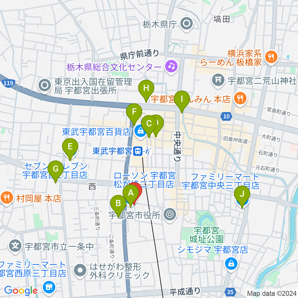 デラックスレコード周辺のコンビニエンスストア一覧地図