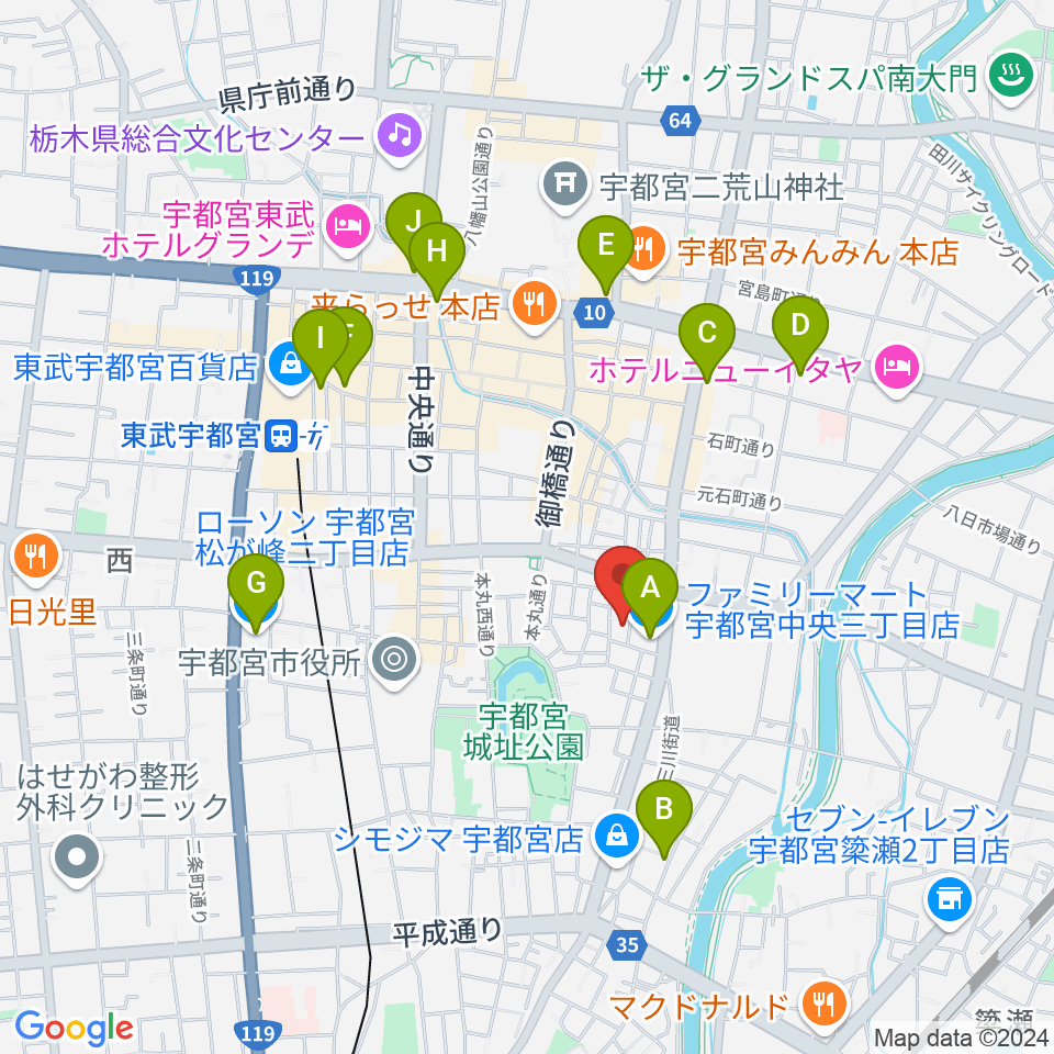 SOUND STUDIO KENT周辺のコンビニエンスストア一覧地図