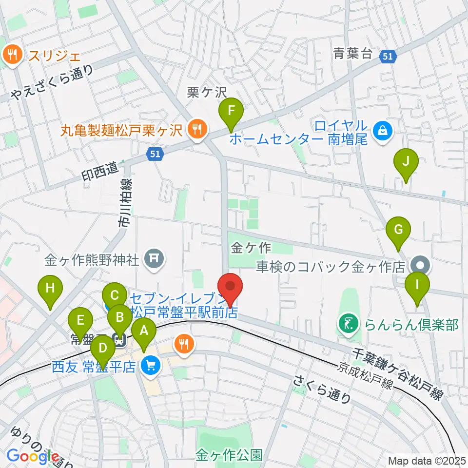 オハナホール周辺のコンビニエンスストア一覧地図