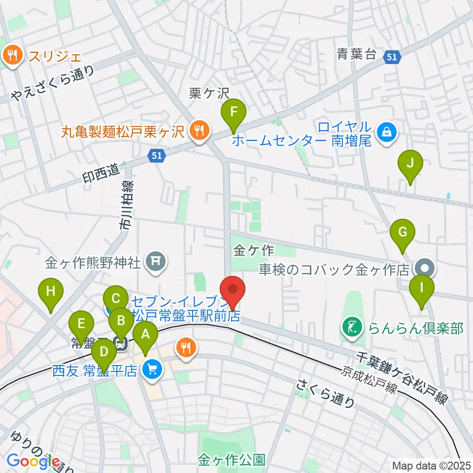 オハナホール周辺のコンビニエンスストア一覧地図