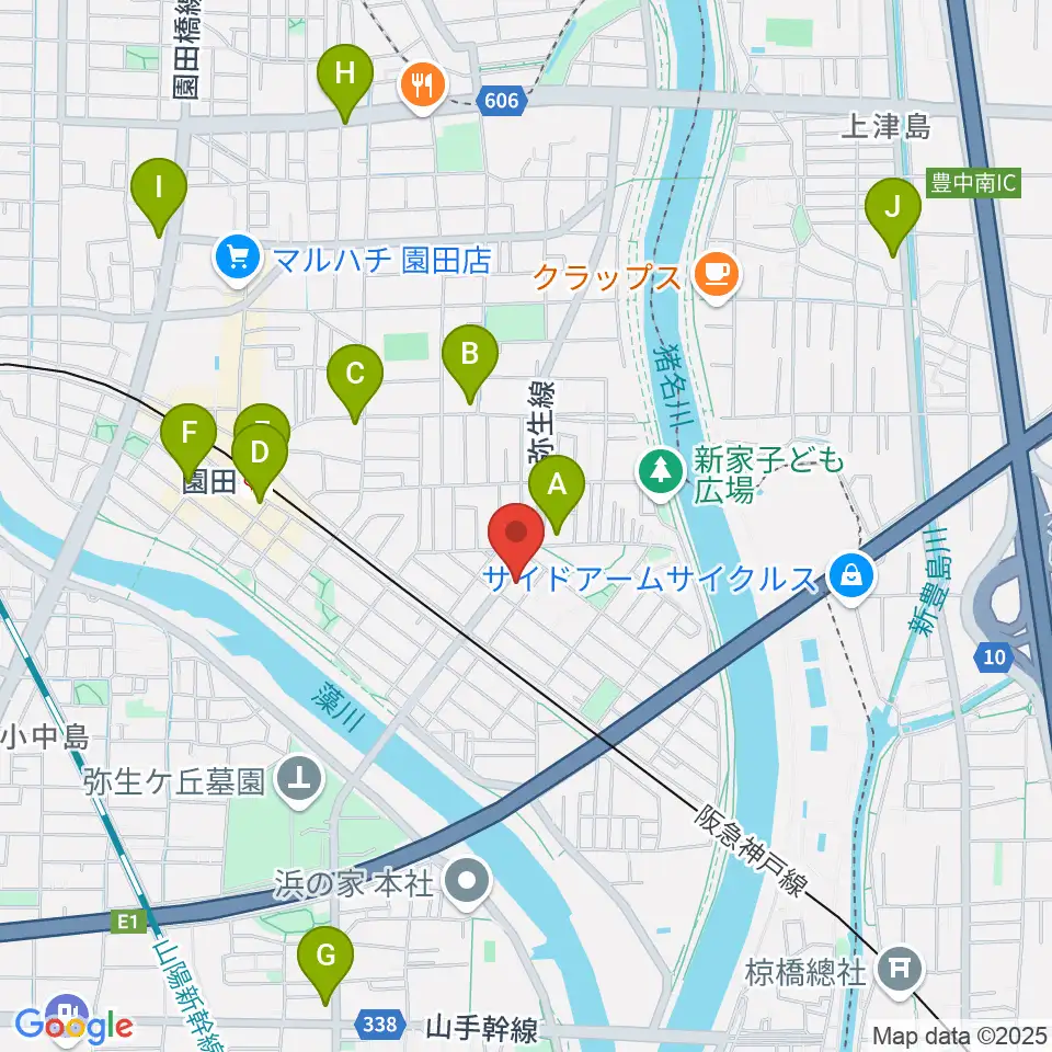 TUNE GUITAR MANIAC周辺のコンビニエンスストア一覧地図