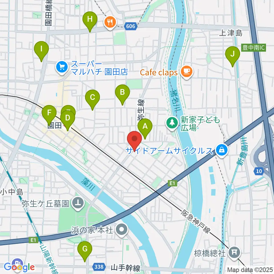 TUNE GUITAR MANIAC周辺のコンビニエンスストア一覧地図