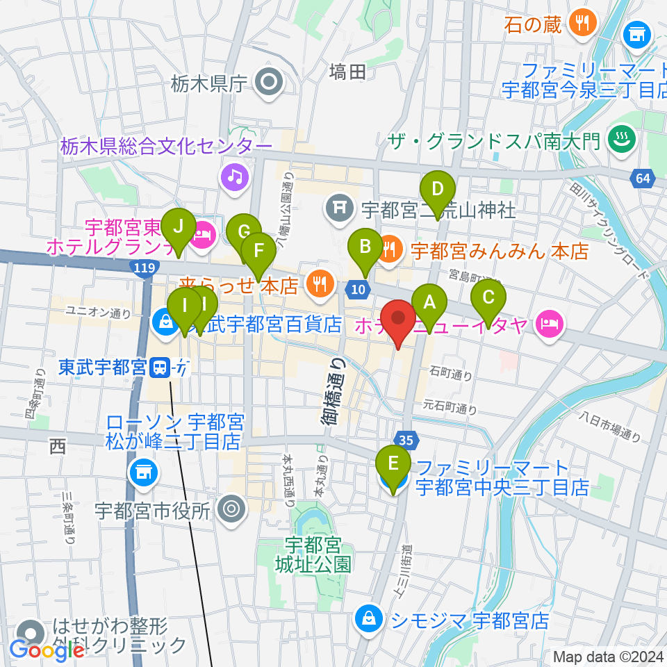 フォールーラーレコーズ周辺のコンビニエンスストア一覧地図