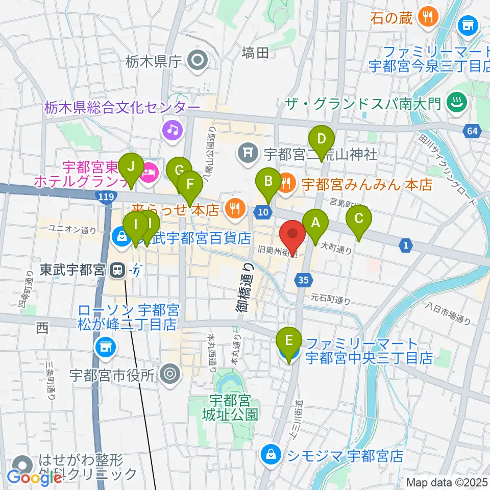 フォールーラーレコーズ周辺のコンビニエンスストア一覧地図