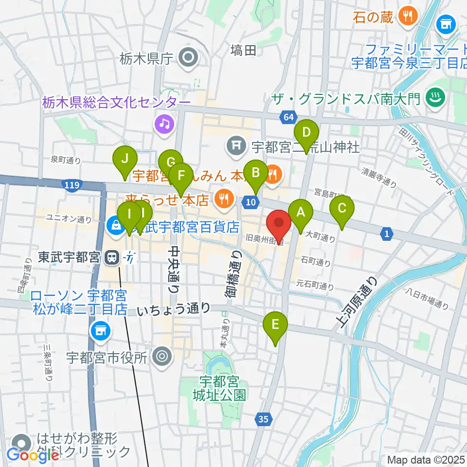 フォールーラーレコーズ周辺のコンビニエンスストア一覧地図