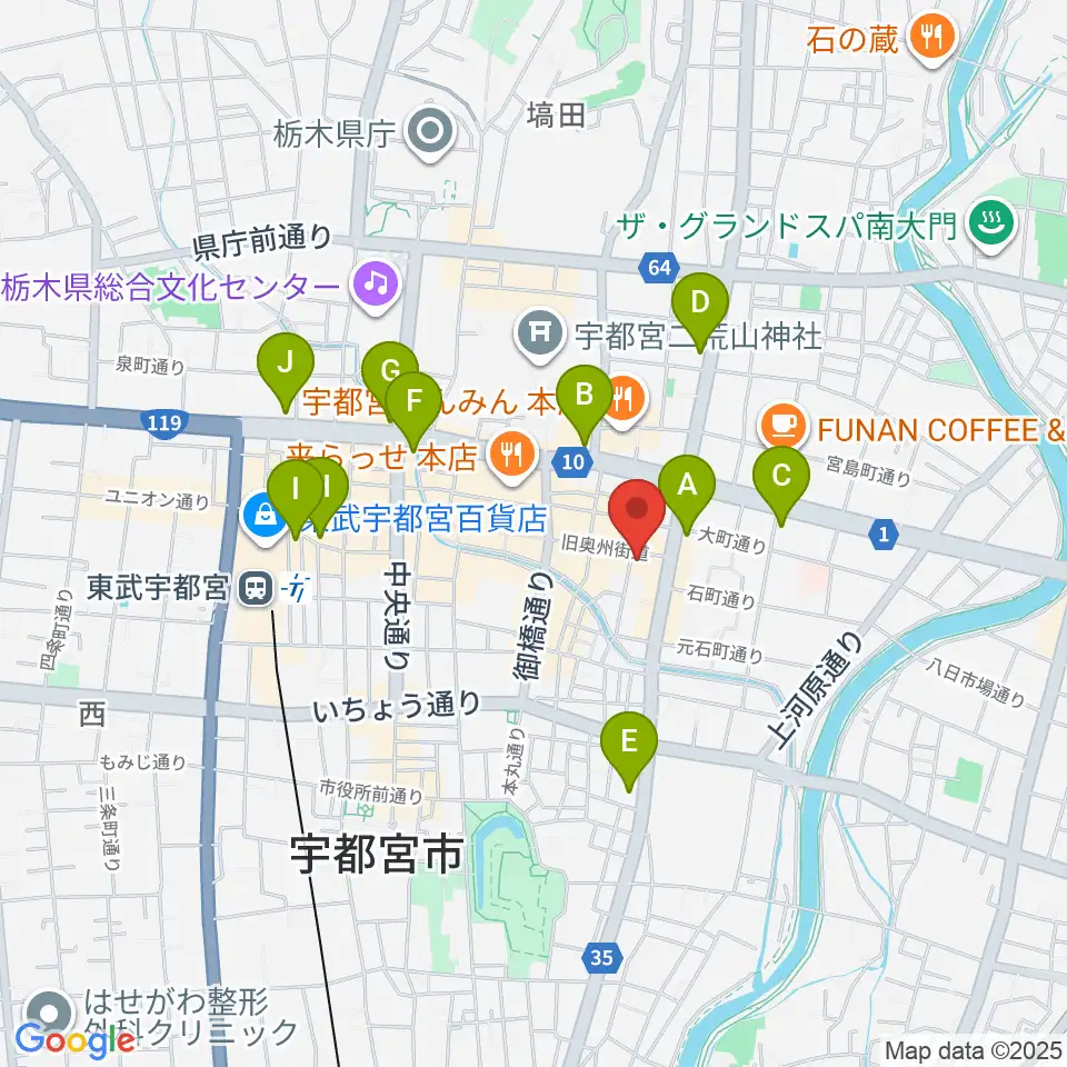 フォールーラーレコーズ周辺のコンビニエンスストア一覧地図