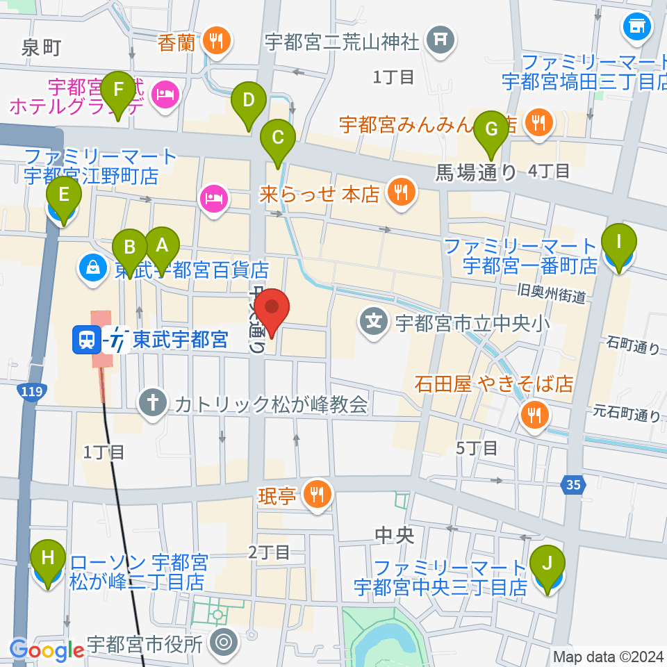 レディオベリー周辺のコンビニエンスストア一覧地図