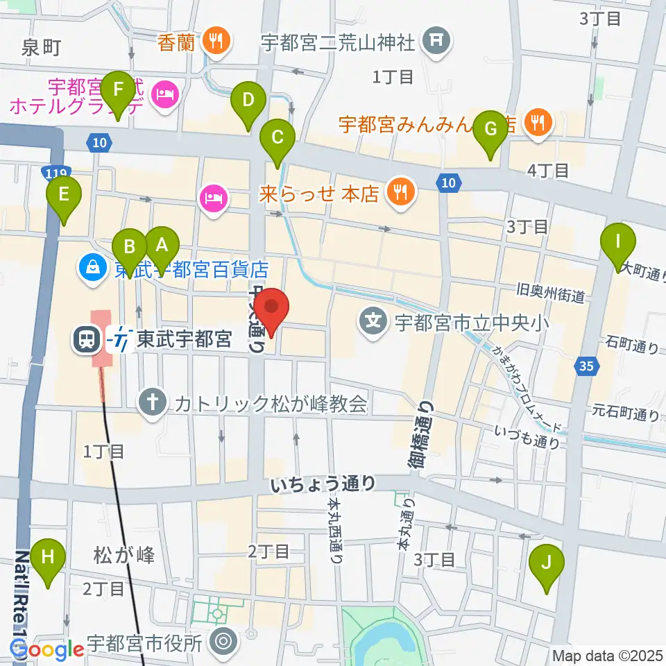 レディオベリー周辺のコンビニエンスストア一覧地図