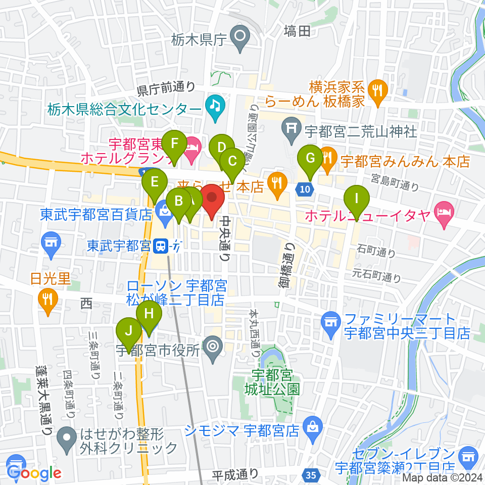 オリオンスクエア周辺のコンビニエンスストア一覧地図