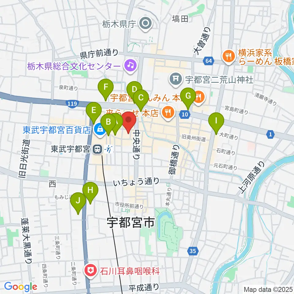 オリオンスクエア周辺のコンビニエンスストア一覧地図