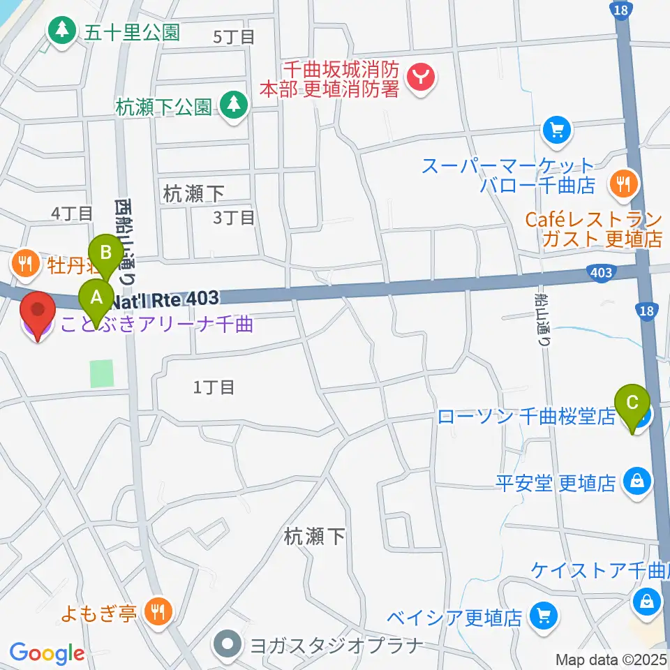 ことぶきアリーナ千曲周辺のコンビニエンスストア一覧地図