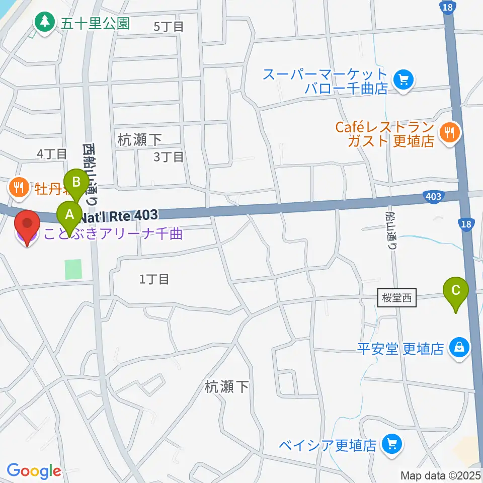 ことぶきアリーナ千曲周辺のコンビニエンスストア一覧地図