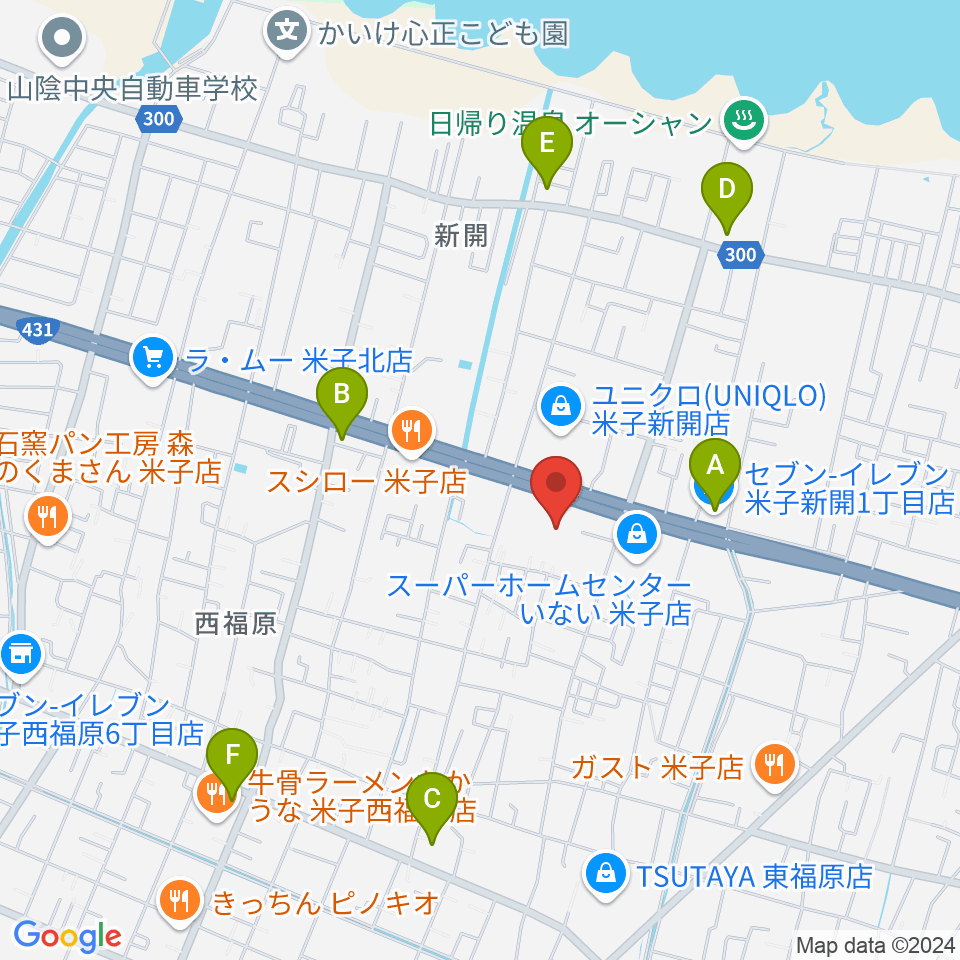 鳥取県立米子産業体育館周辺のコンビニエンスストア一覧地図