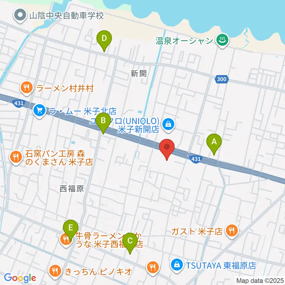 鳥取県立米子産業体育館周辺のコンビニエンスストア一覧地図