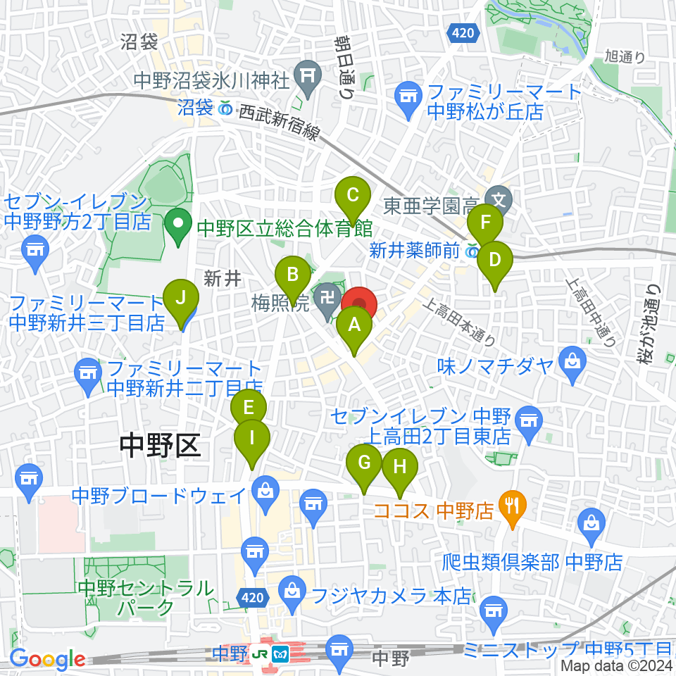 STUDIO LIFE周辺のコンビニエンスストア一覧地図