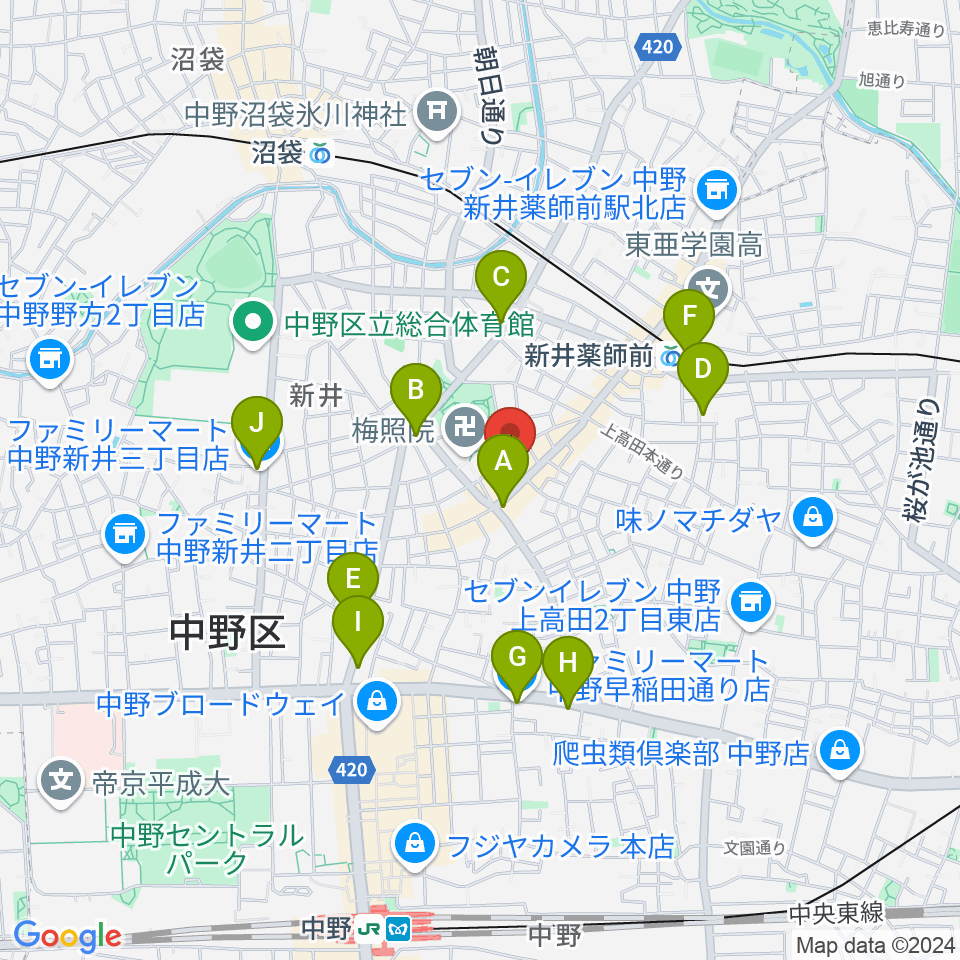 STUDIO LIFE周辺のコンビニエンスストア一覧地図