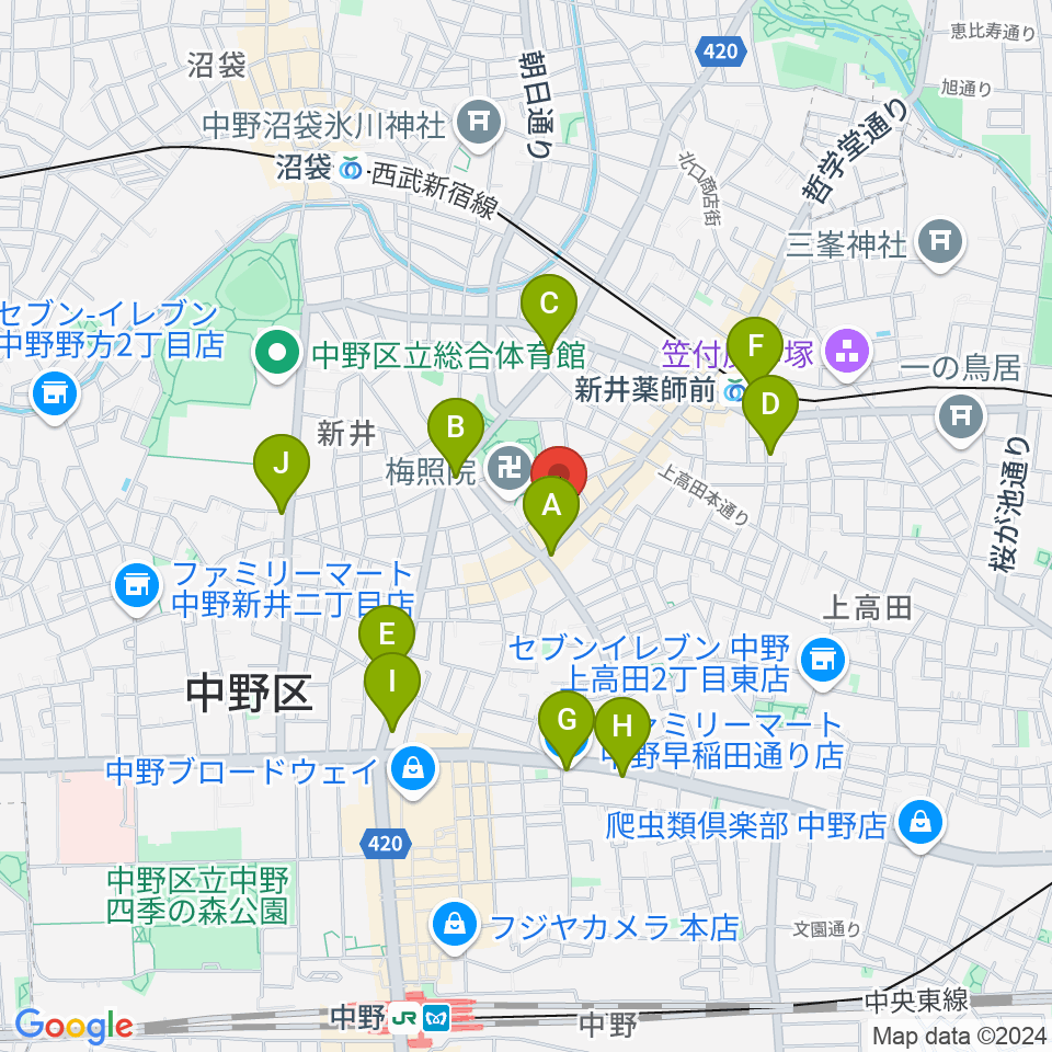 STUDIO LIFE周辺のコンビニエンスストア一覧地図