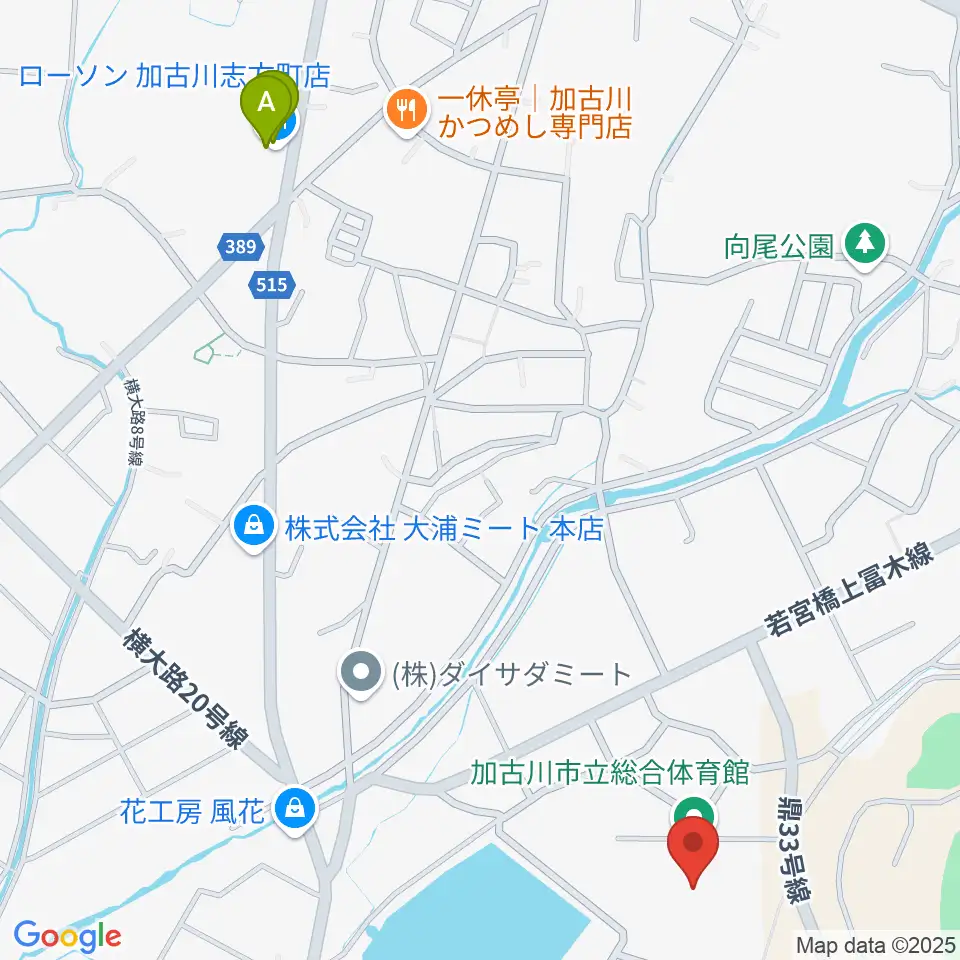 SHOWAグループ総合体育館周辺のコンビニエンスストア一覧地図