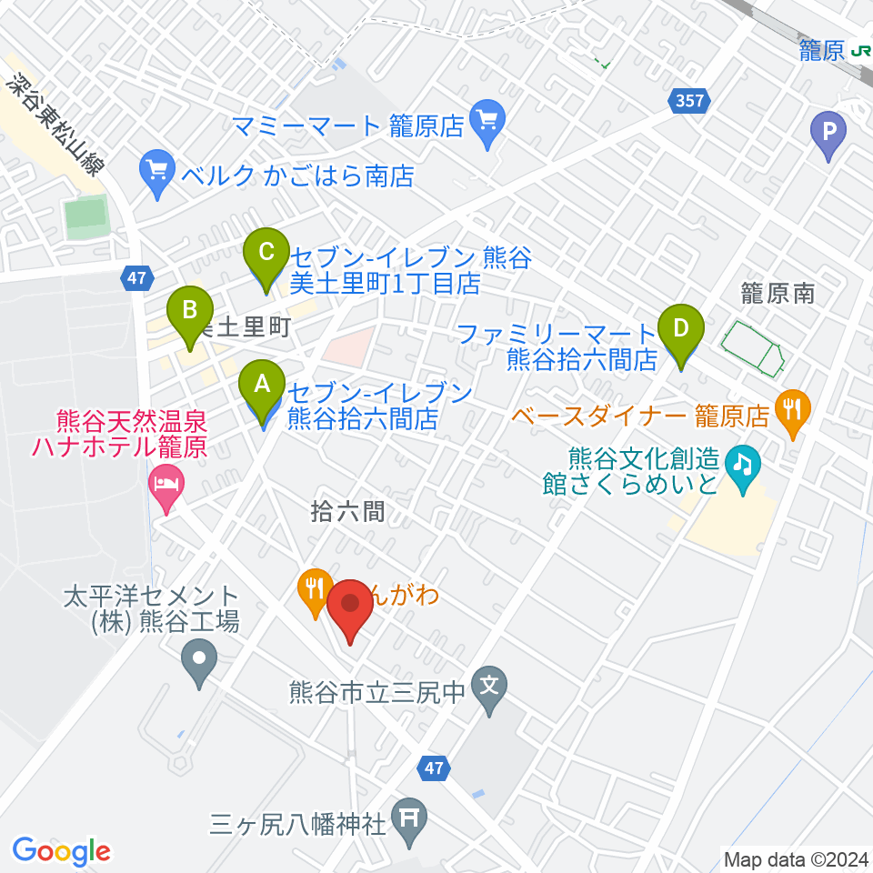 BROWN BUNNY STUDIO周辺のコンビニエンスストア一覧地図