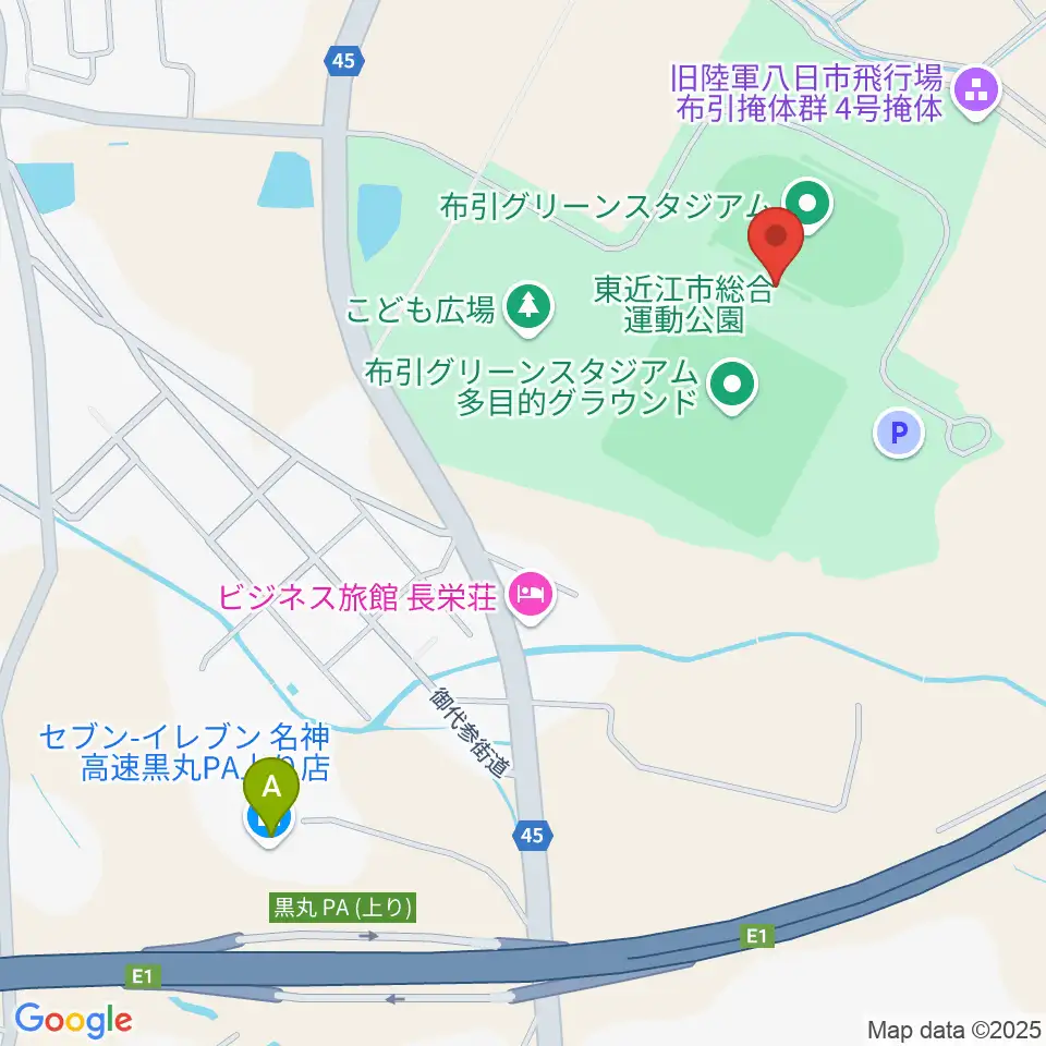 布引グリーンスタジアム周辺のコンビニエンスストア一覧地図