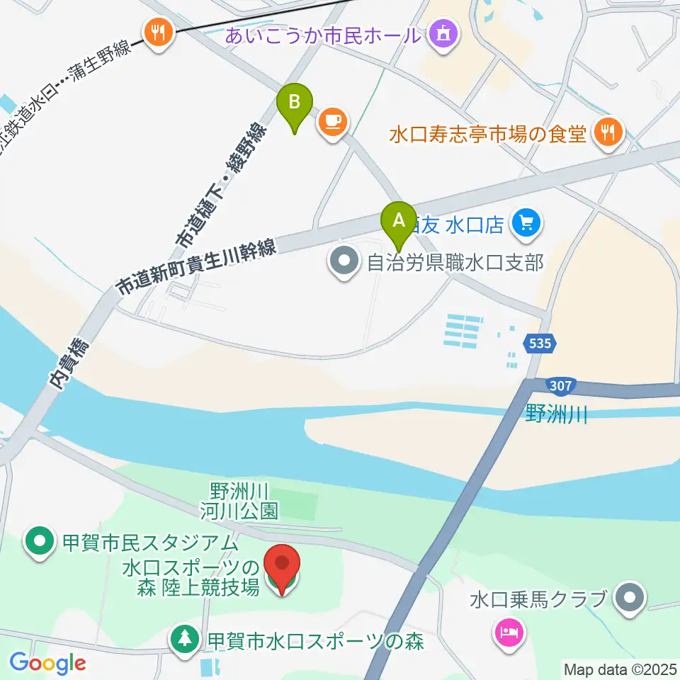 甲賀市水口スポーツの森陸上競技場周辺のコンビニエンスストア一覧地図