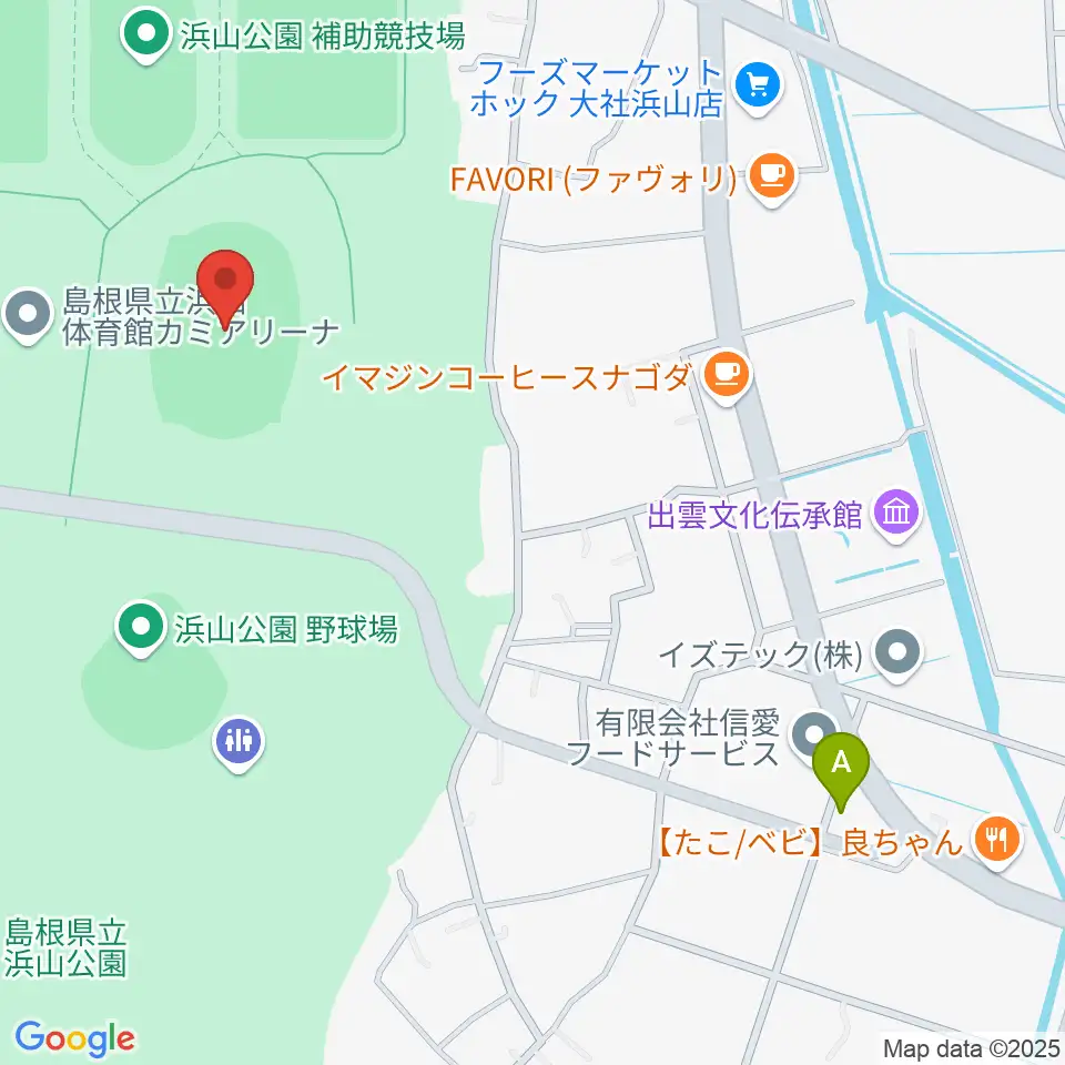 島根県立浜山公園陸上競技場周辺のコンビニエンスストア一覧地図