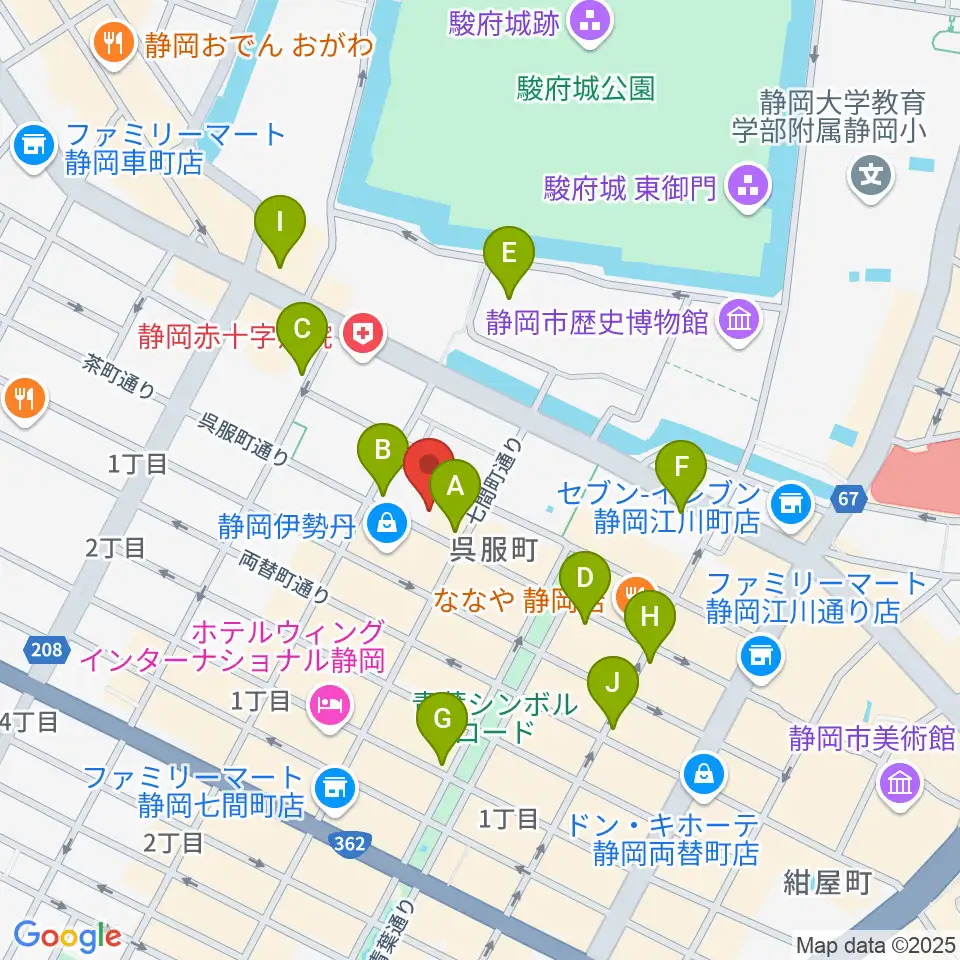 札の辻クロスホール周辺のコンビニエンスストア一覧地図