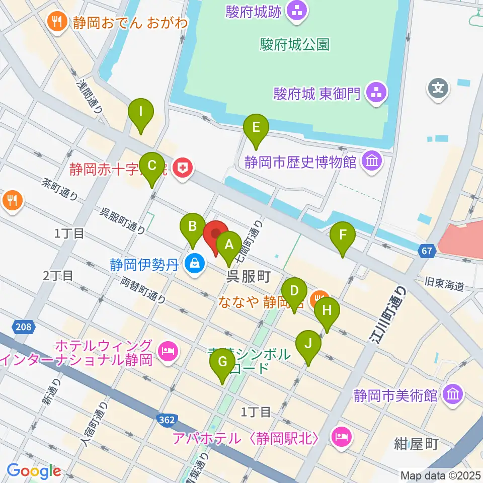 札の辻クロスホール周辺のコンビニエンスストア一覧地図