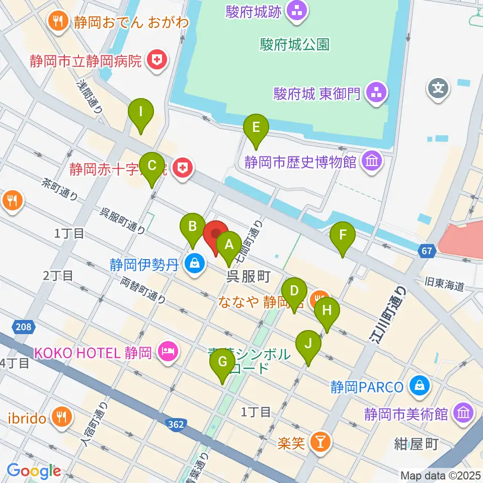 札の辻クロスホール周辺のコンビニエンスストア一覧地図