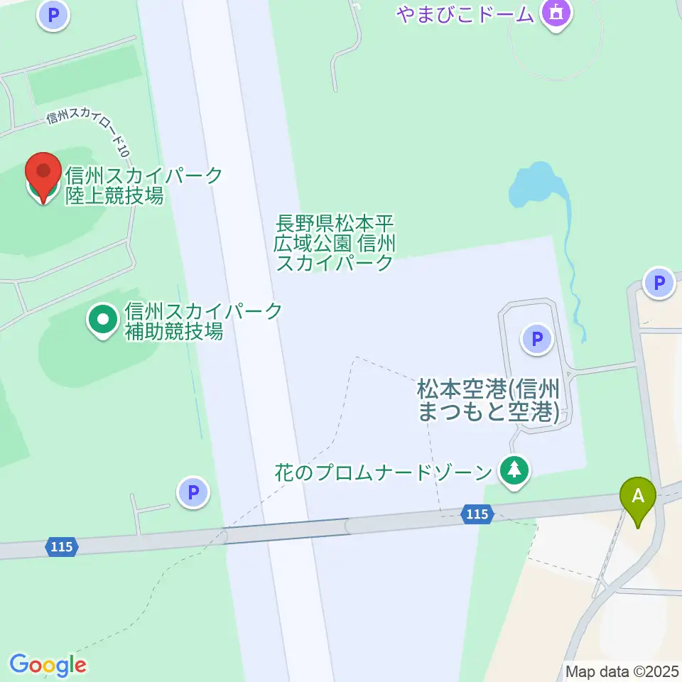 松本平広域公園 陸上競技場周辺のコンビニエンスストア一覧地図