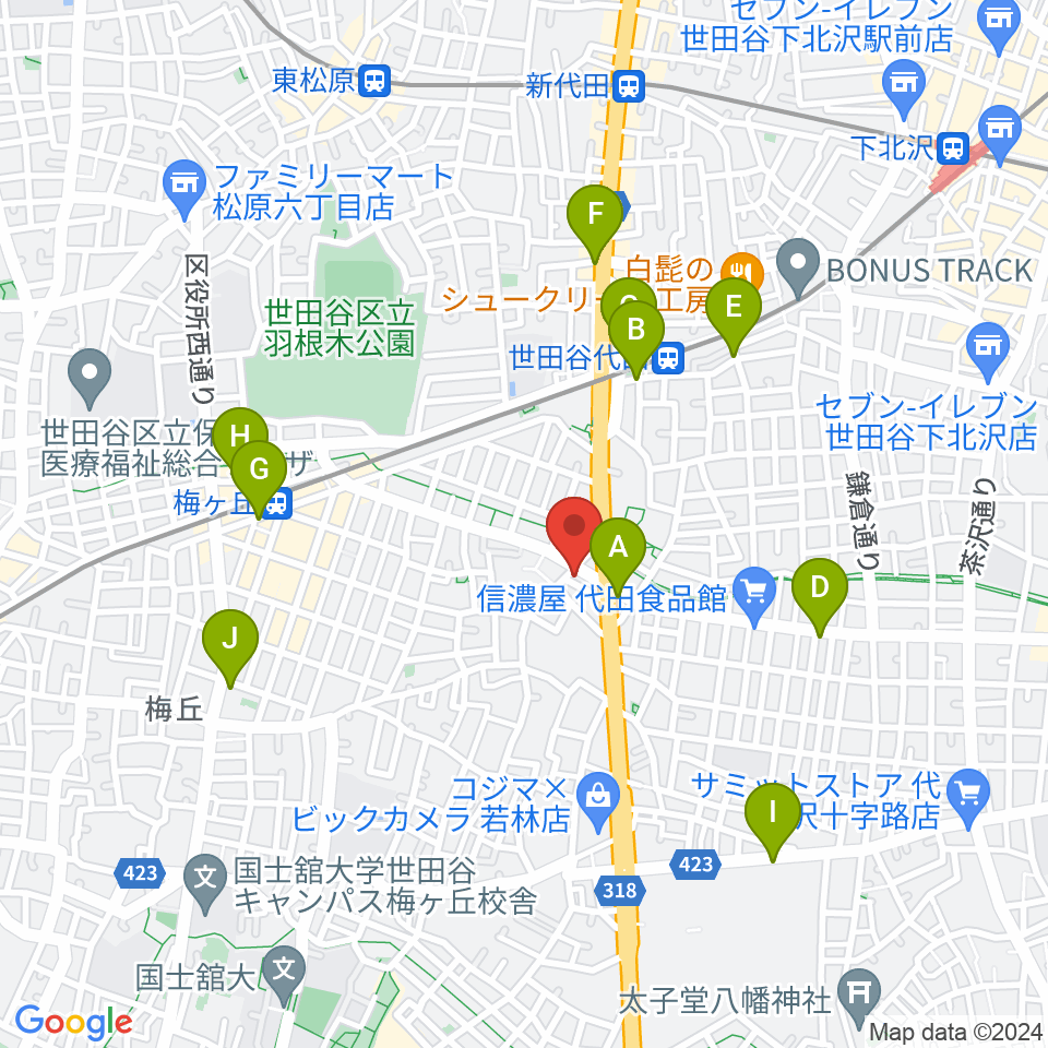 big turtle STUDIOS周辺のコンビニエンスストア一覧地図