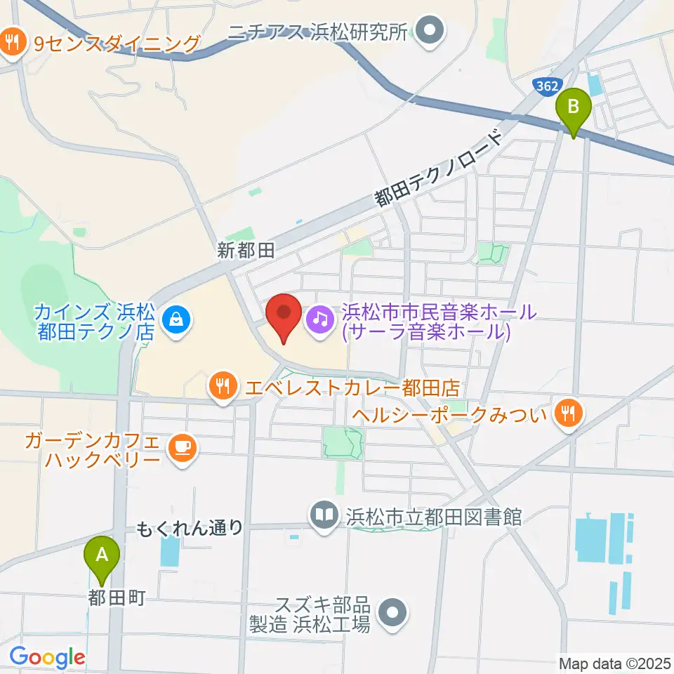 サーラ音楽ホール周辺のコンビニエンスストア一覧地図