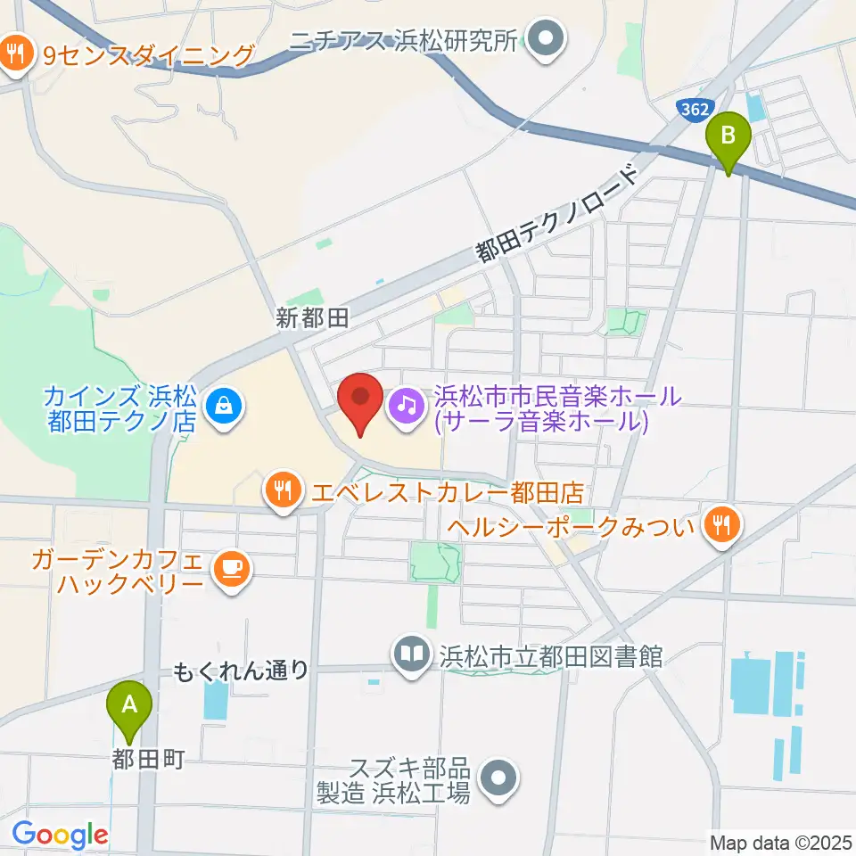 サーラ音楽ホール周辺のコンビニエンスストア一覧地図