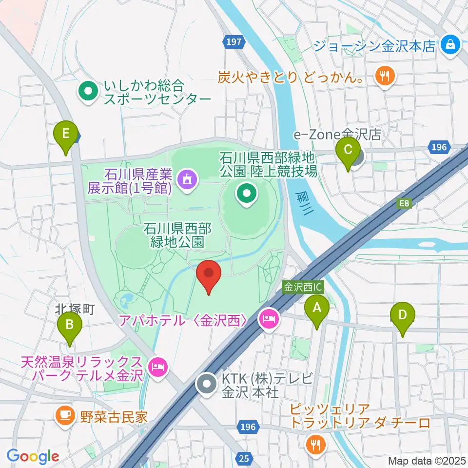 石川県産業展示館4号館周辺のコンビニエンスストア一覧地図