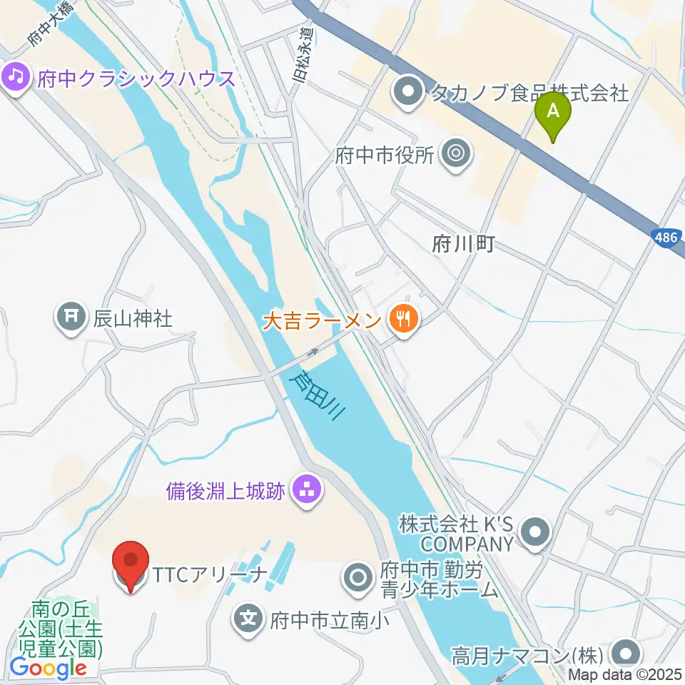 TTCアリーナ周辺のコンビニエンスストア一覧地図