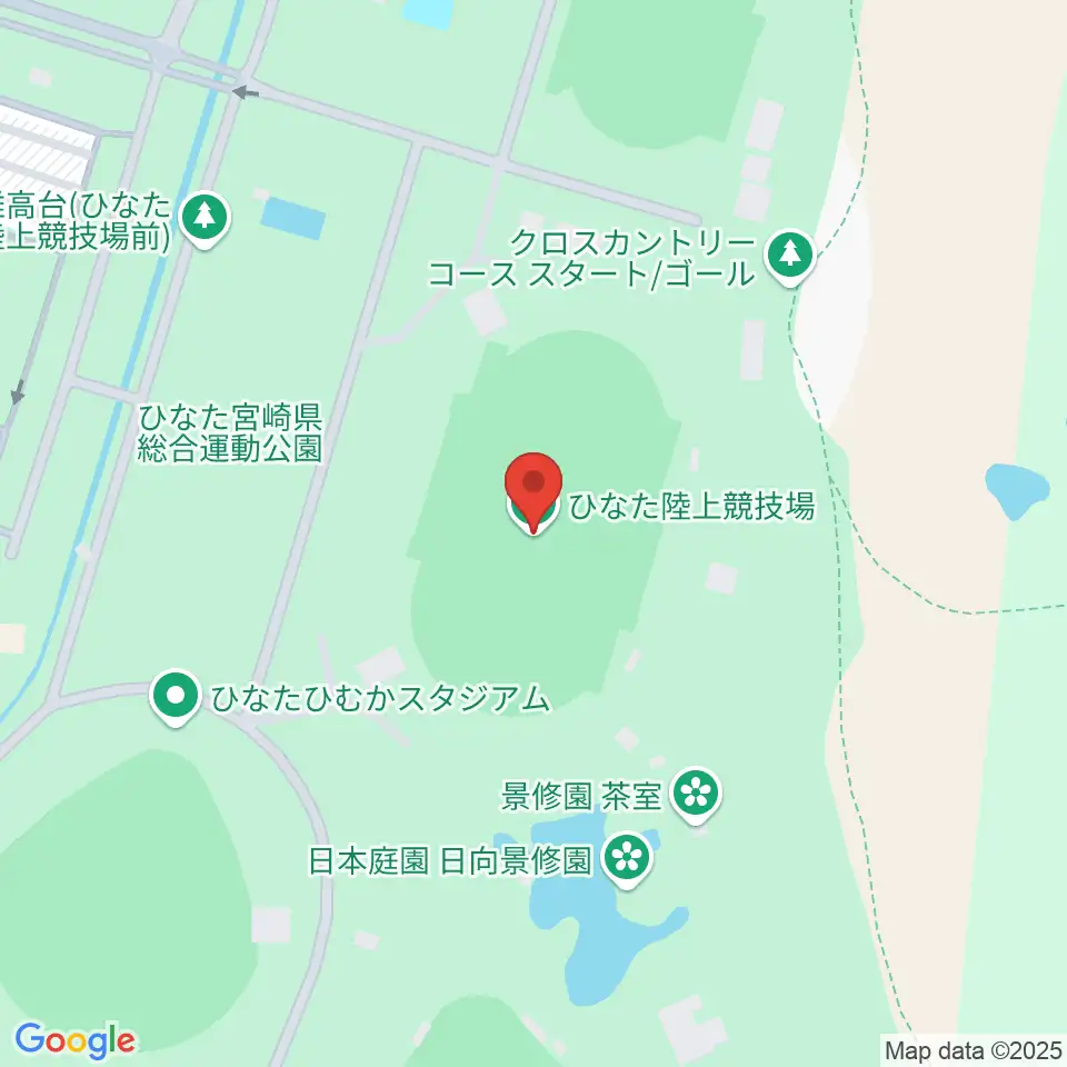 ひなた陸上競技場周辺のコンビニエンスストア一覧地図