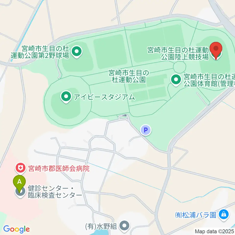 生目の杜運動公園陸上競技場周辺のコンビニエンスストア一覧地図